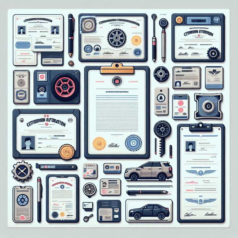 Certyfikaty i licencje potrzebne do pracy w motoryzacji