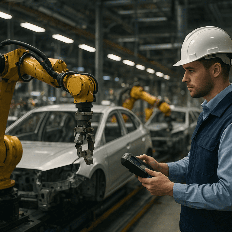 Jak wygląda praca przy wdrażaniu robotów w fabrykach samochodów