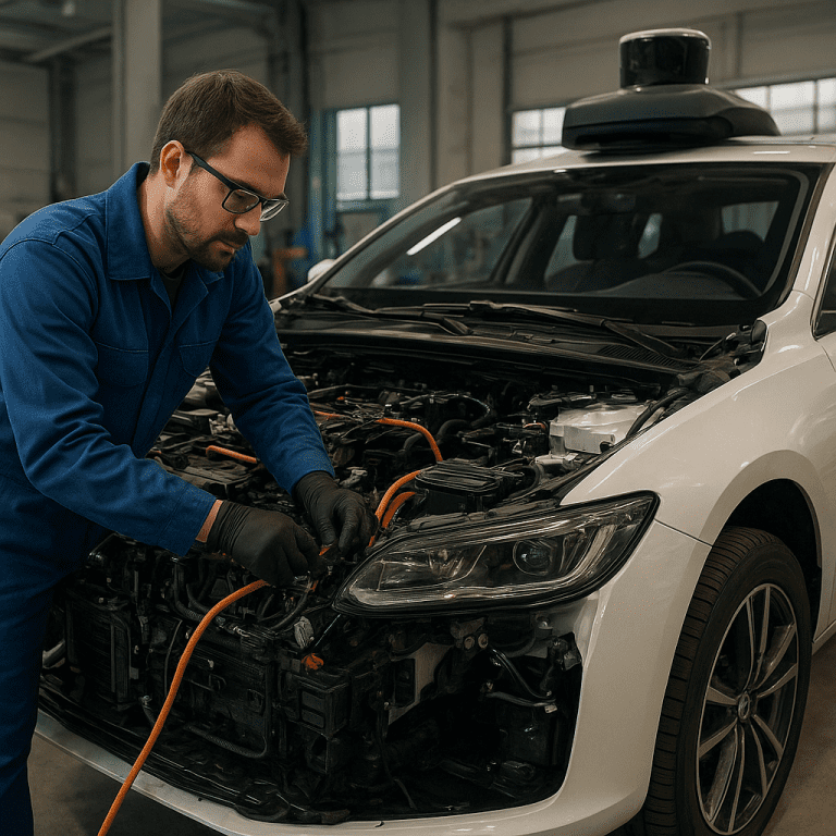 Jak wygląda praca przy naprawie samochodów autonomicznych